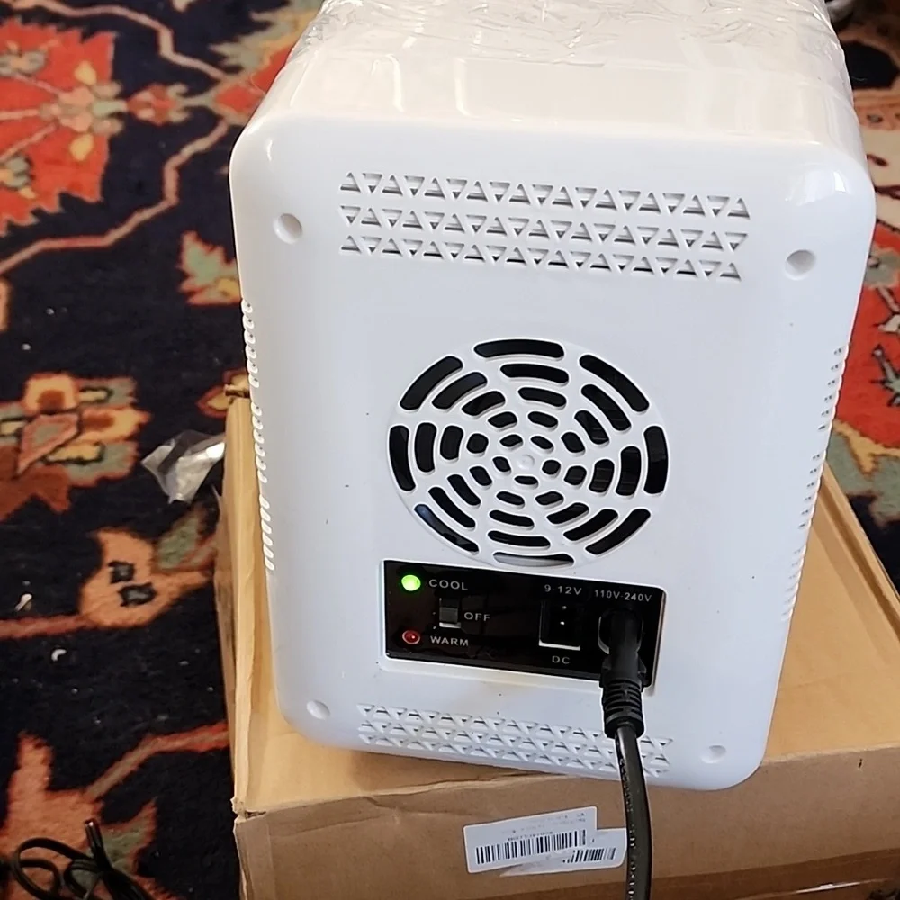 LED mirror Door Mini-fridge. AC power/DC power Cords. Works. For Cosmetics